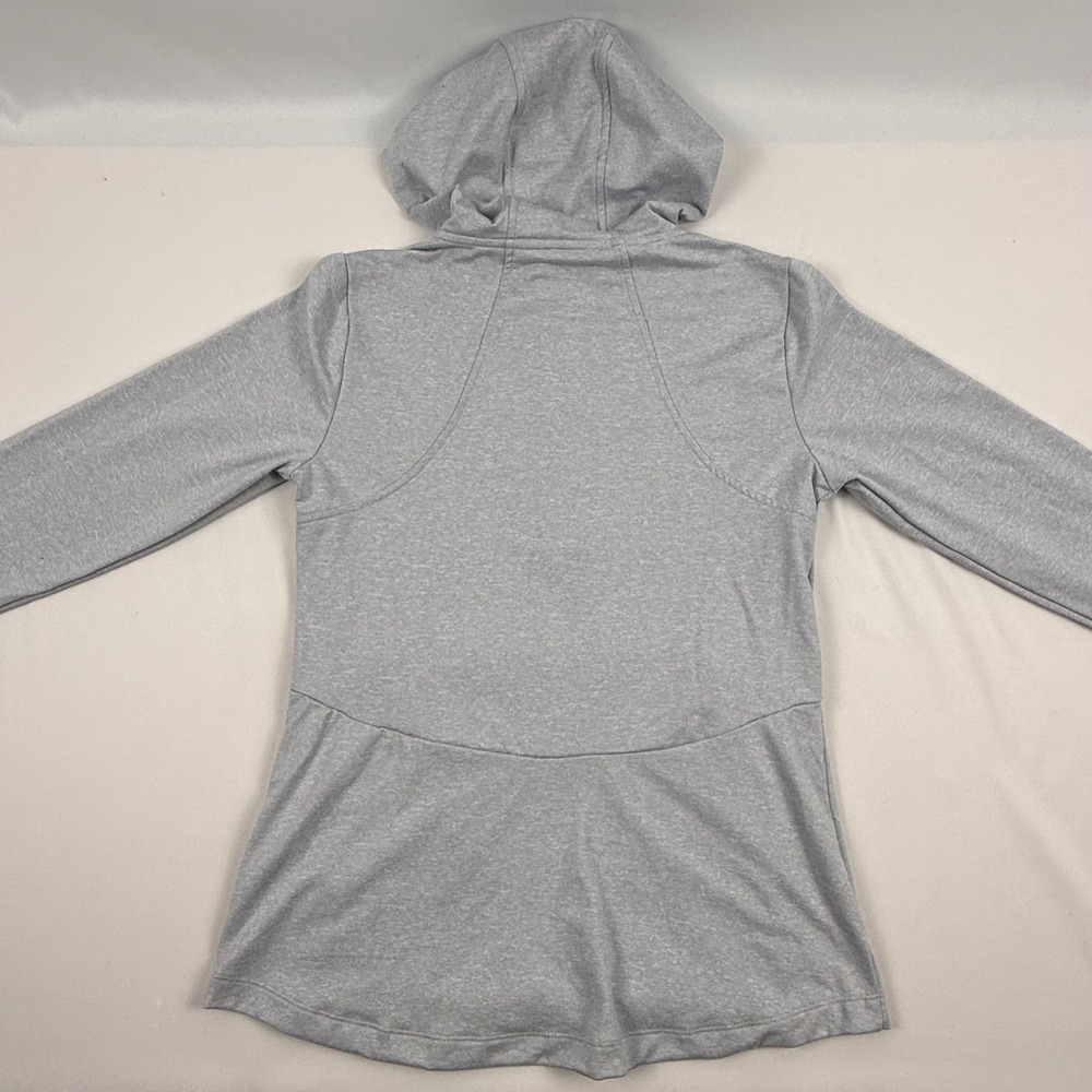 Zero Restriction Womens Gray 1/4 Zip Performance Hoodie Thumbhole Small Acorn - Picture 3 of 13